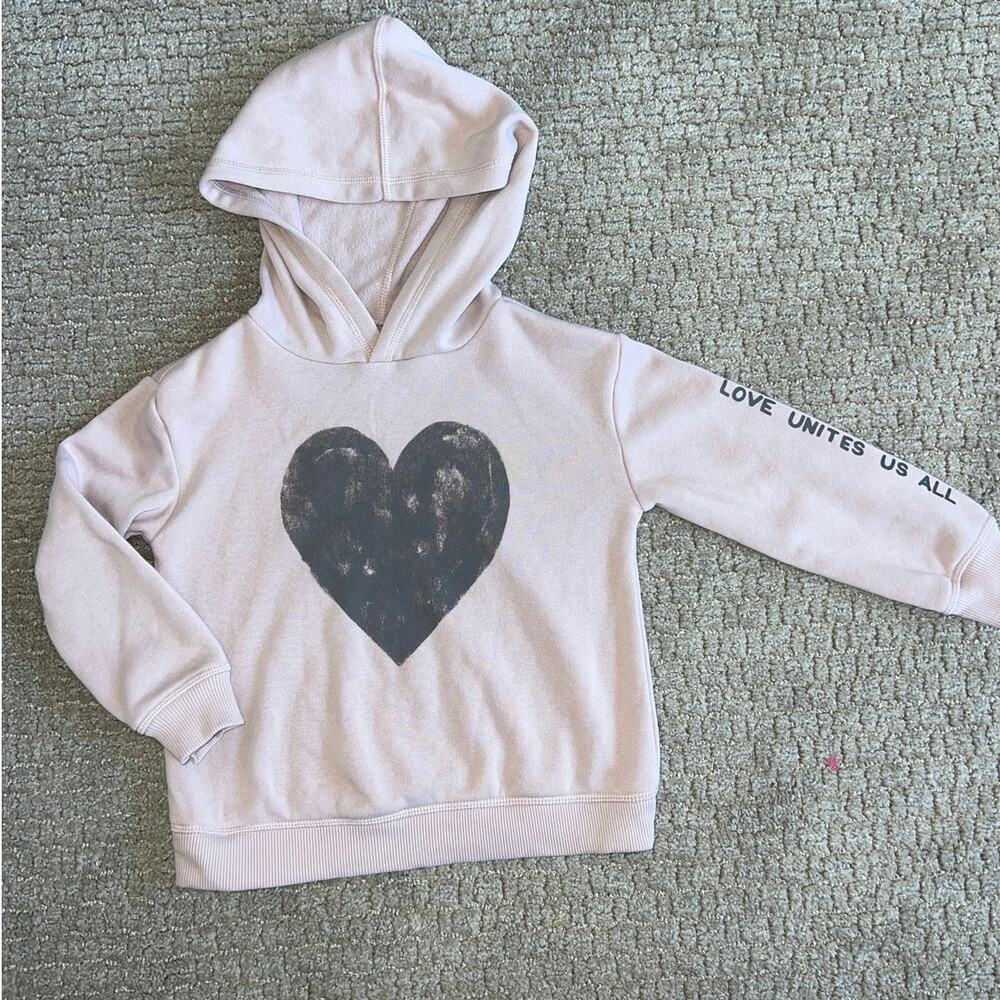 Little Co LC Mauve Heart Hoodie 2T